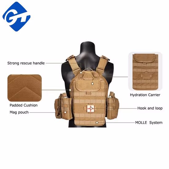Multicam Chaleco Tactico Molle Schnellverschluss-Schutzweste für taktische Weste