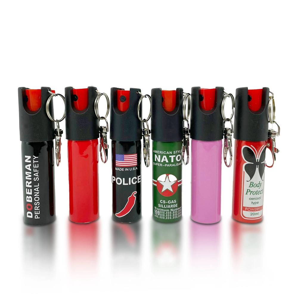 20ml, 40ml, 60ml Female Self-Defense with Keychain Pepper Spray