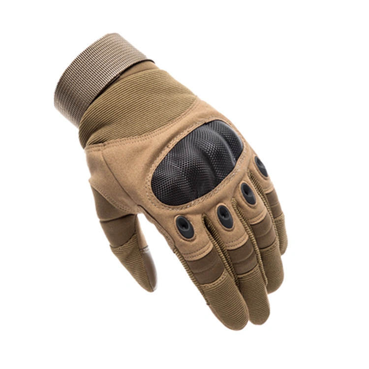 Tactical Full Fingers Gloves Safety Leather Hands Protective Gear for Police Military