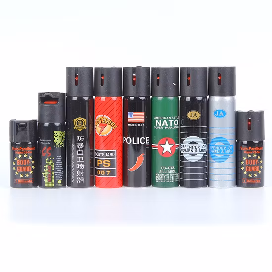 60-ml-110-ml-Flasche, Polizei-Verteidigungsgas, UV-Farbstoff, rückverfolgbares Bodyguard-Sicherheits-Pfefferspray
