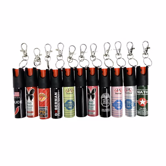 Großhandel für Selbstverteidigungswaffen, Mace Pompom, 20 ml, Hartschalenetui, Schlüsselanhänger, Pfefferspray